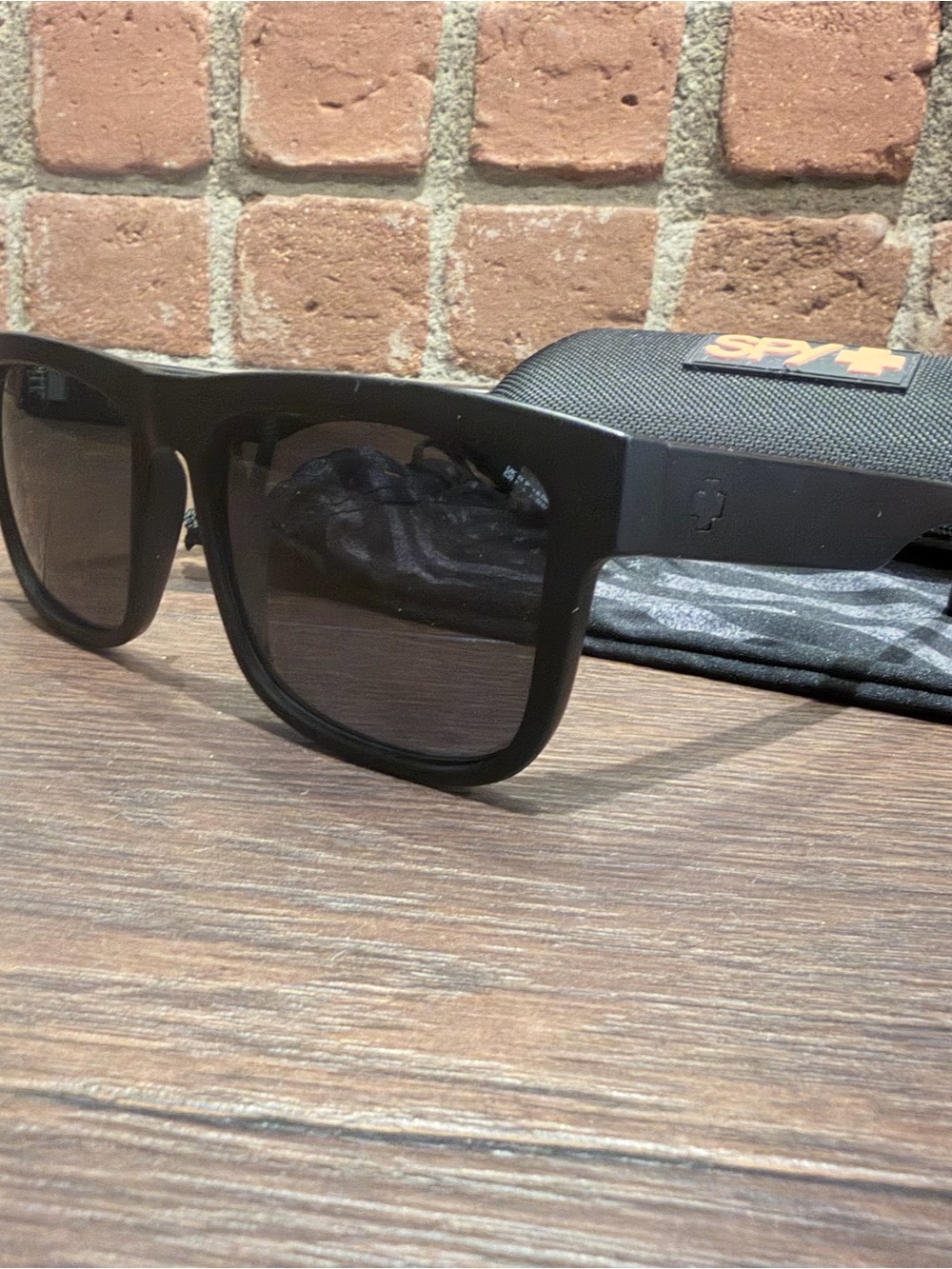 SPY Matte Black Men's Sunglasses with Dark Lenses